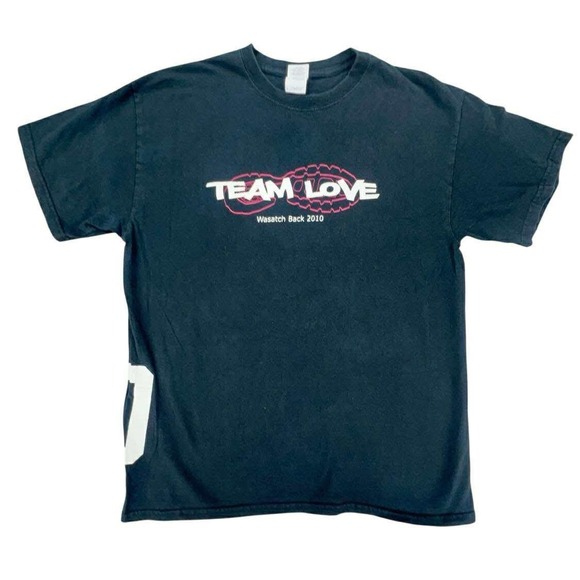 Vintage Team Love Wasatch Back 2010 Meatloaf Run Graphic T-Shirt - Picture 1 of 10